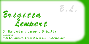 brigitta lempert business card